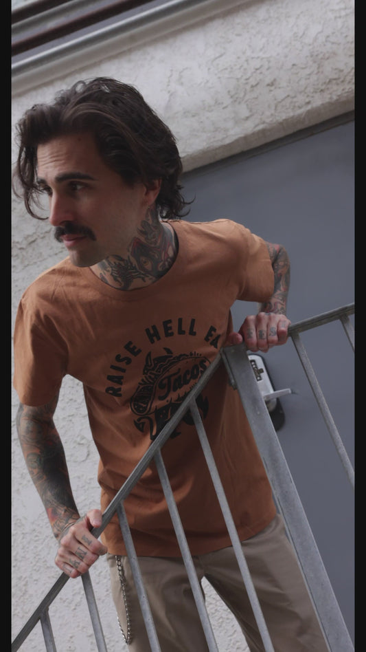 Raise Hell Eat Tacos Tee